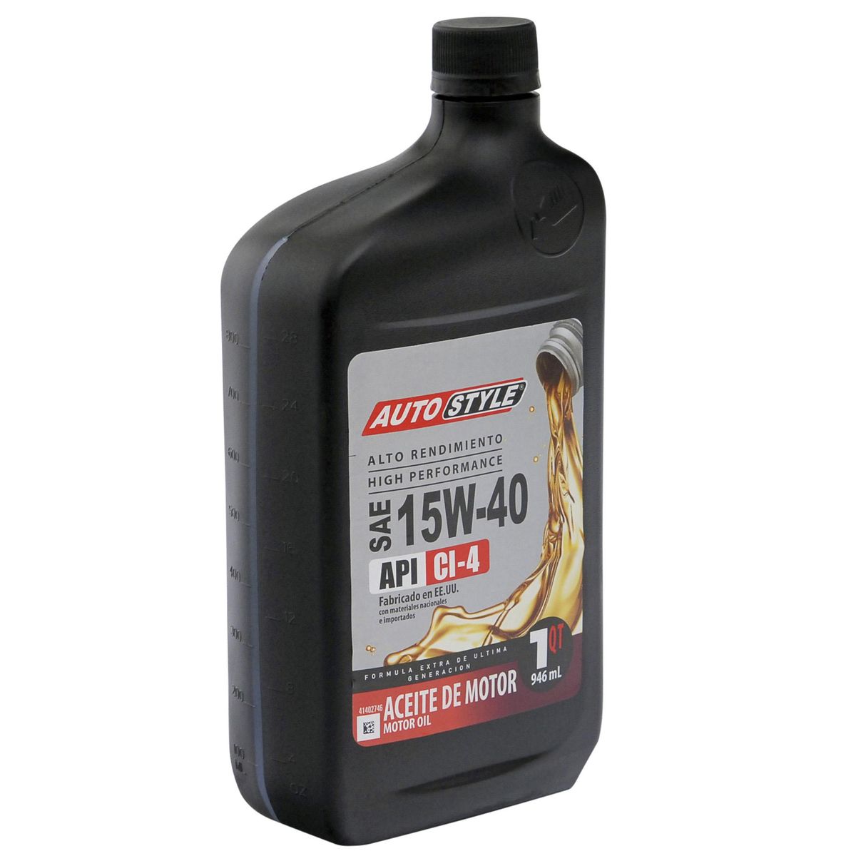 AUTOSTYLE - Lubricante Autostyle 15w40 Ci4 para Motor Diesel 946 ml