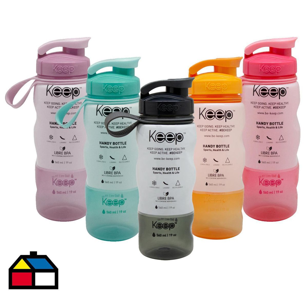 KEEP - Botella Tritan 560 ml Variados