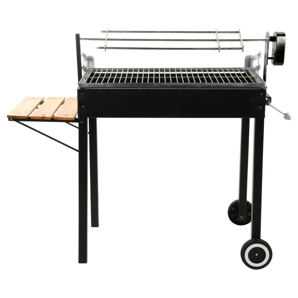 MR BEEF - Parrilla a Carbón con Espiedo y Ruedas Metal