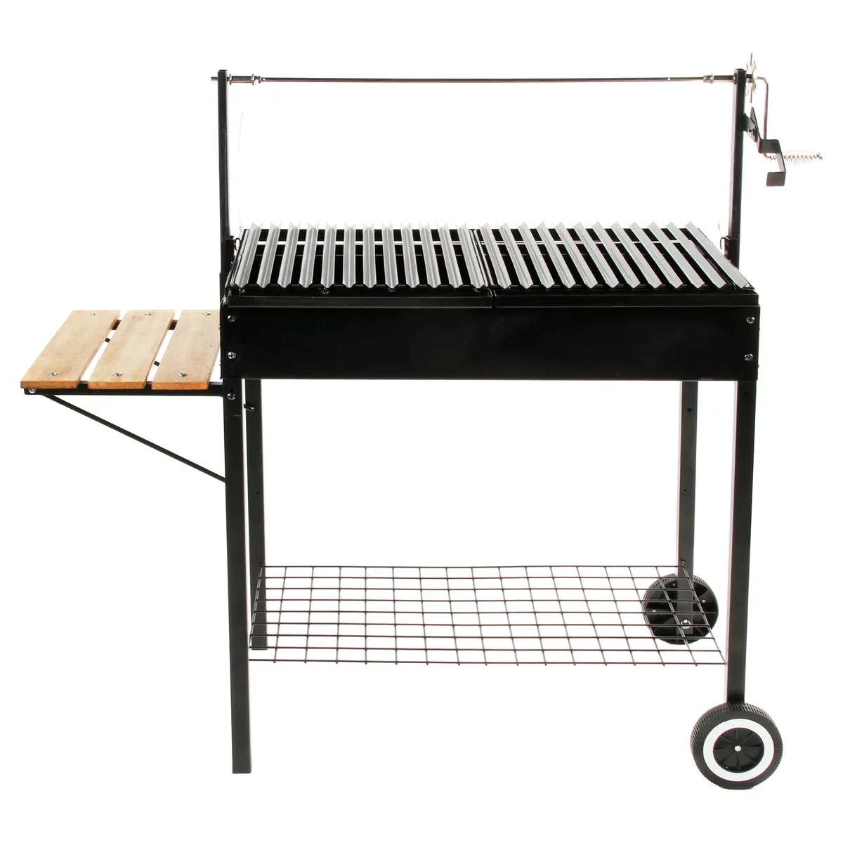 MR BEEF - Parrilla a Carbón con Roldana y Ruedas Metal