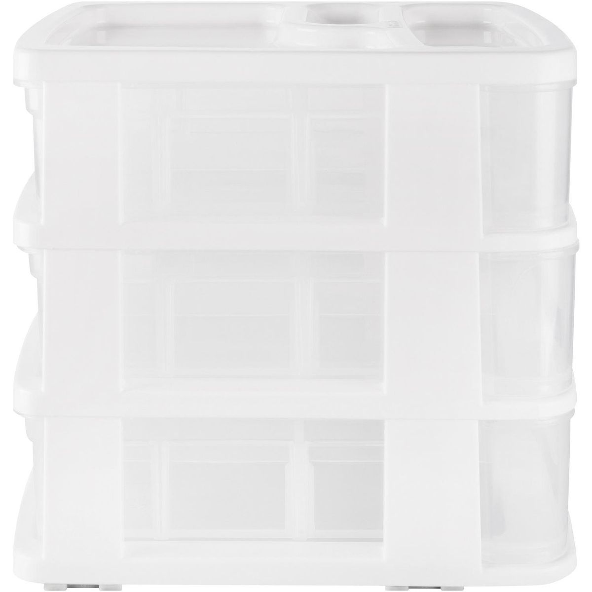 RIMAX - Mini gavetero resina 21x25,5x24,5 cm 3 cajones blanco