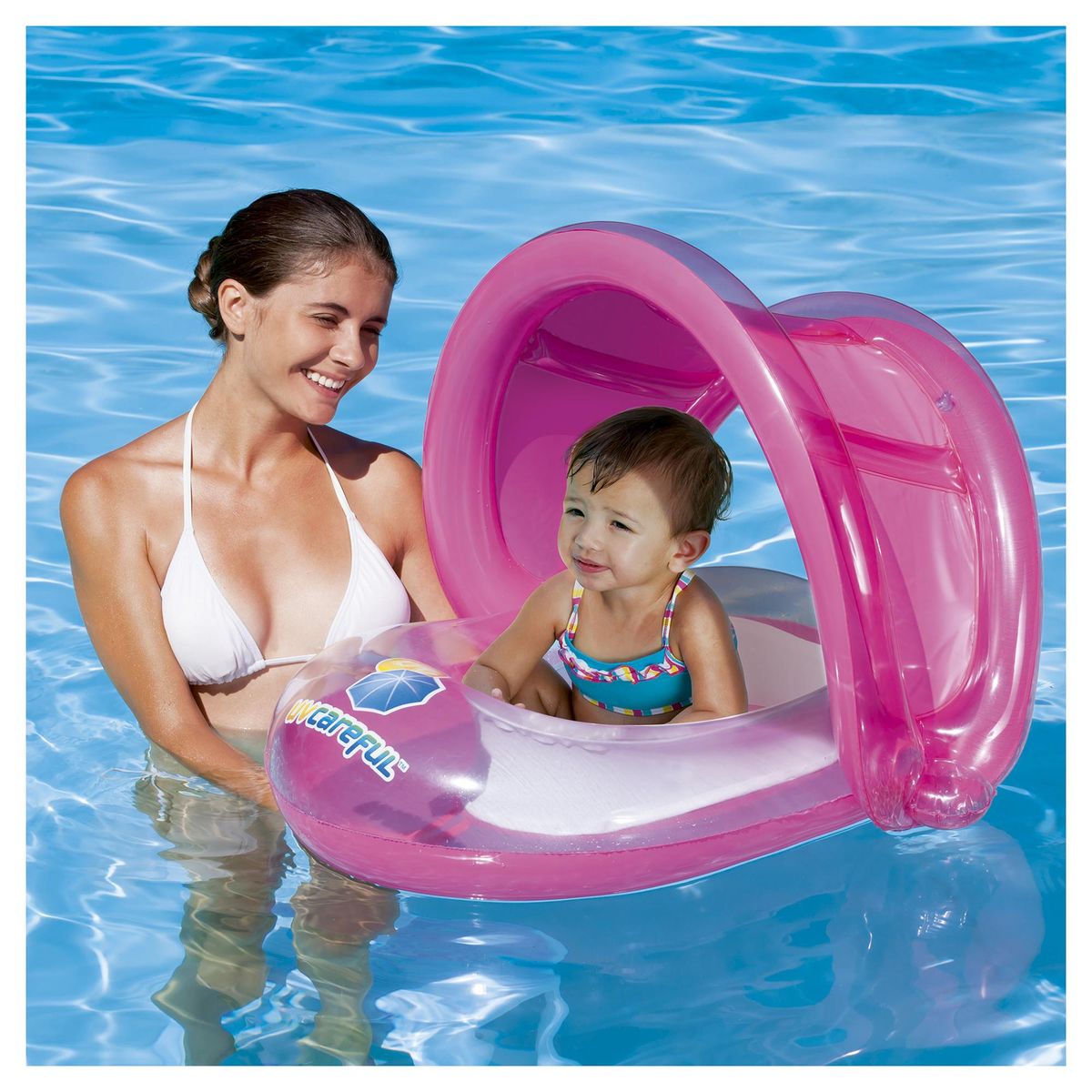 BESTWAY - Flotador para Bebé Plástico Fucsia 74x59x74 cm