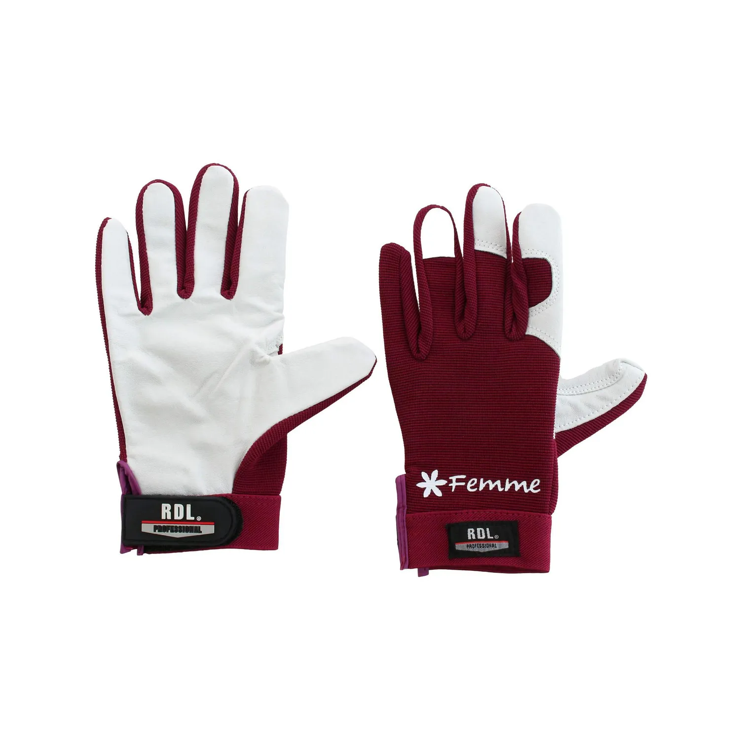 REDLINE - Guante Supervisor Femme Executive de Cuero Talla única Morado/Blanco