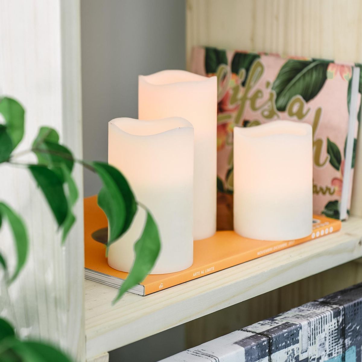 JUST HOME COLLECTION - Set 2 velas Hogar Marfil