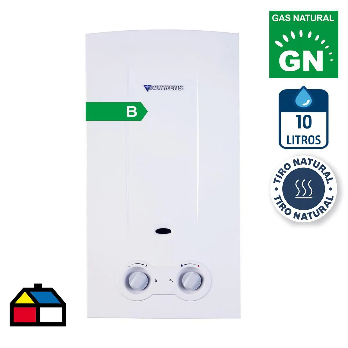 JUNKERS - Calefont Gas Natural 10 Litros Tiro Natural Ionizado
