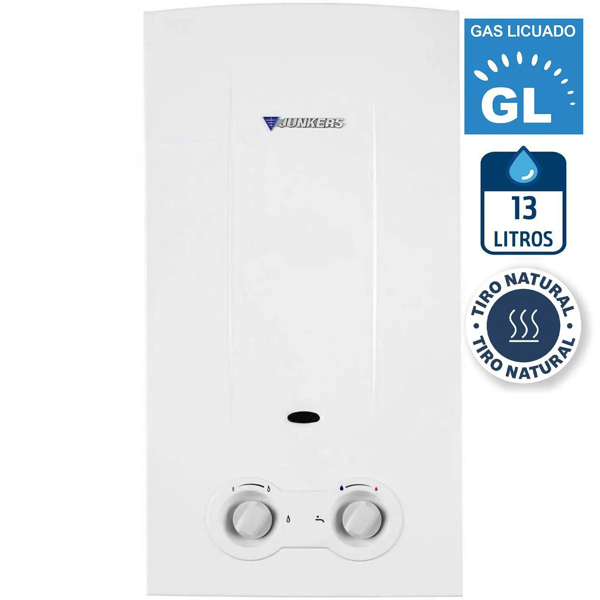 JUNKERS - Calefont Gas Licuado 13 Litros Tiro Natural Ionizado