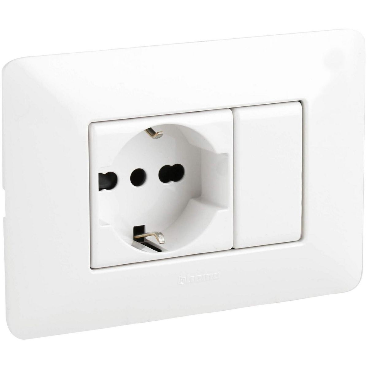 BTICINO - Tomacorriente schuko Armado 10-16 A Blanco