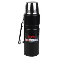 THERMOS - Termo para Agua 2 l Acero Inoxidable Negro/ Plateado