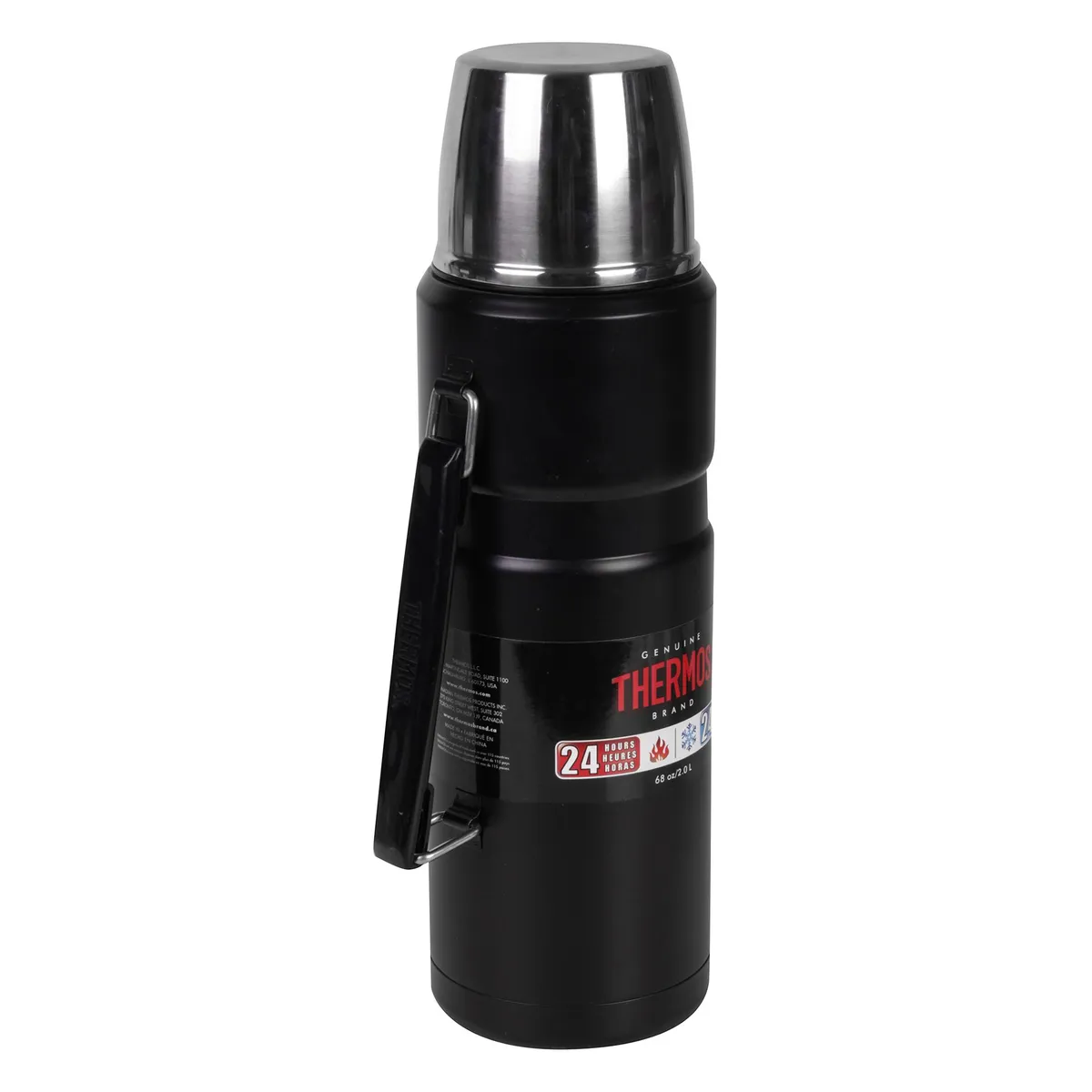 THERMOS - Termo para Agua 2 l Negro/ Plateado