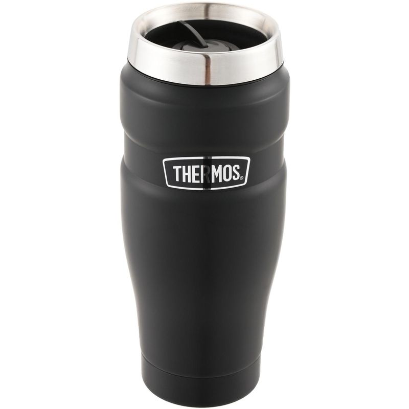 THERMOS - Mug Térmico 470 ml Acero Inoxidable Negro/ Plateado