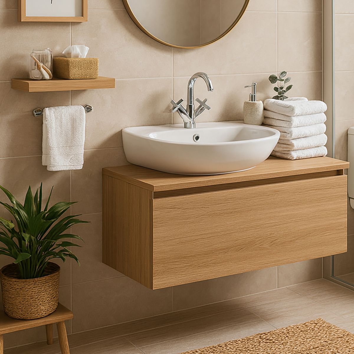 TEBISA - Monoblock Lavatorio Ente Gris