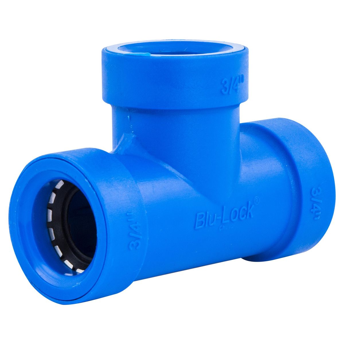 BLU LOCK - Tee plástico 3/4 pulgadas