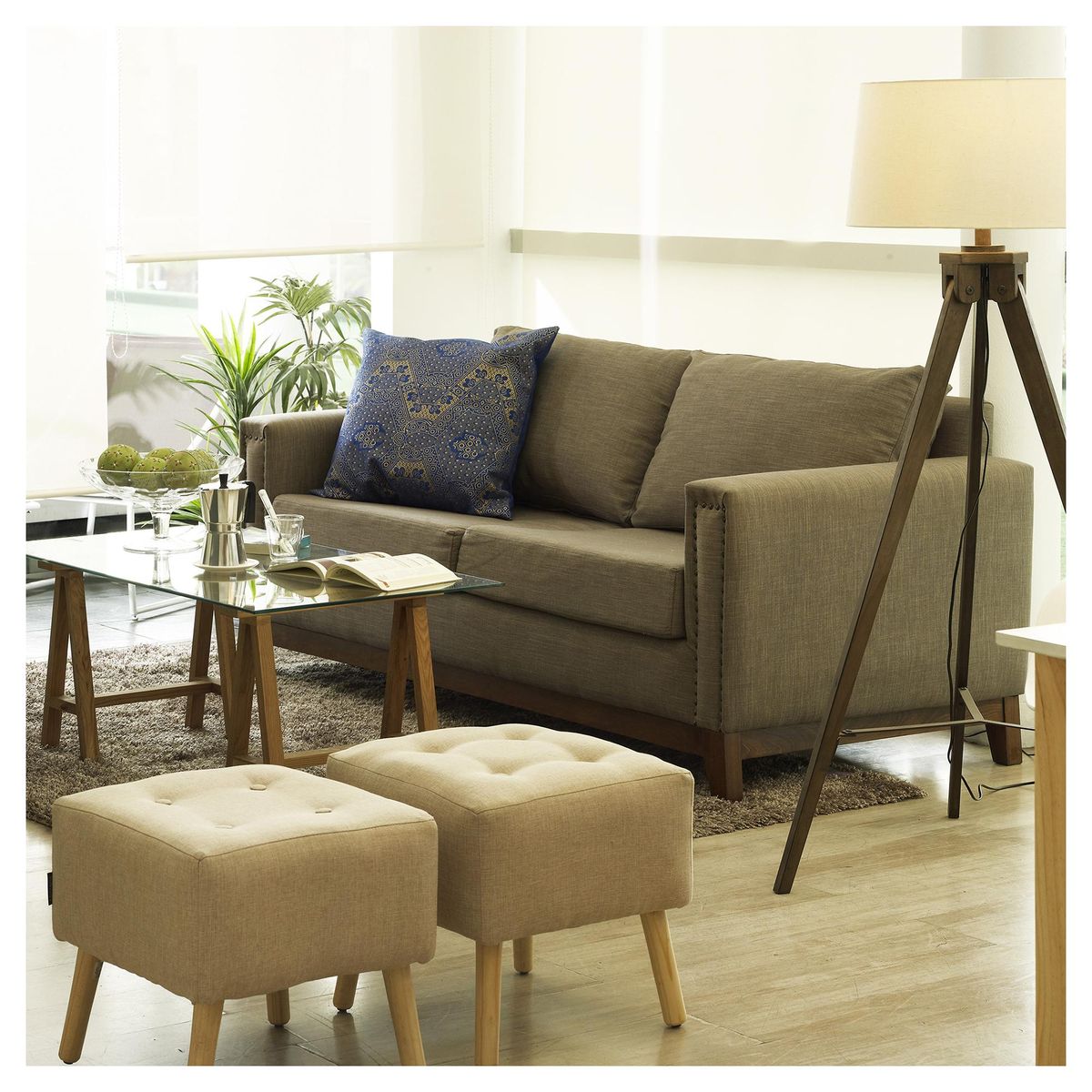 NUEVALINEA - Sofá 3 cuerpos 180x85x78 cm