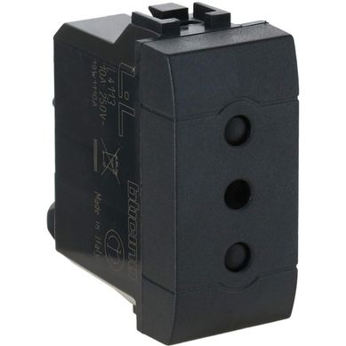 Tomacorriente Modular 2p+t 10A Antracita