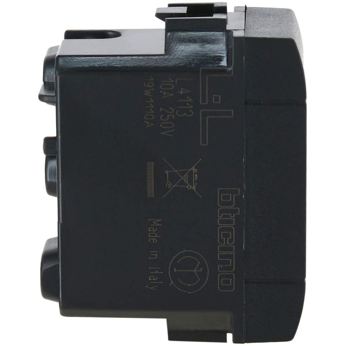 BTICINO - Tomacorriente Modular 2p+t 10A Antracita