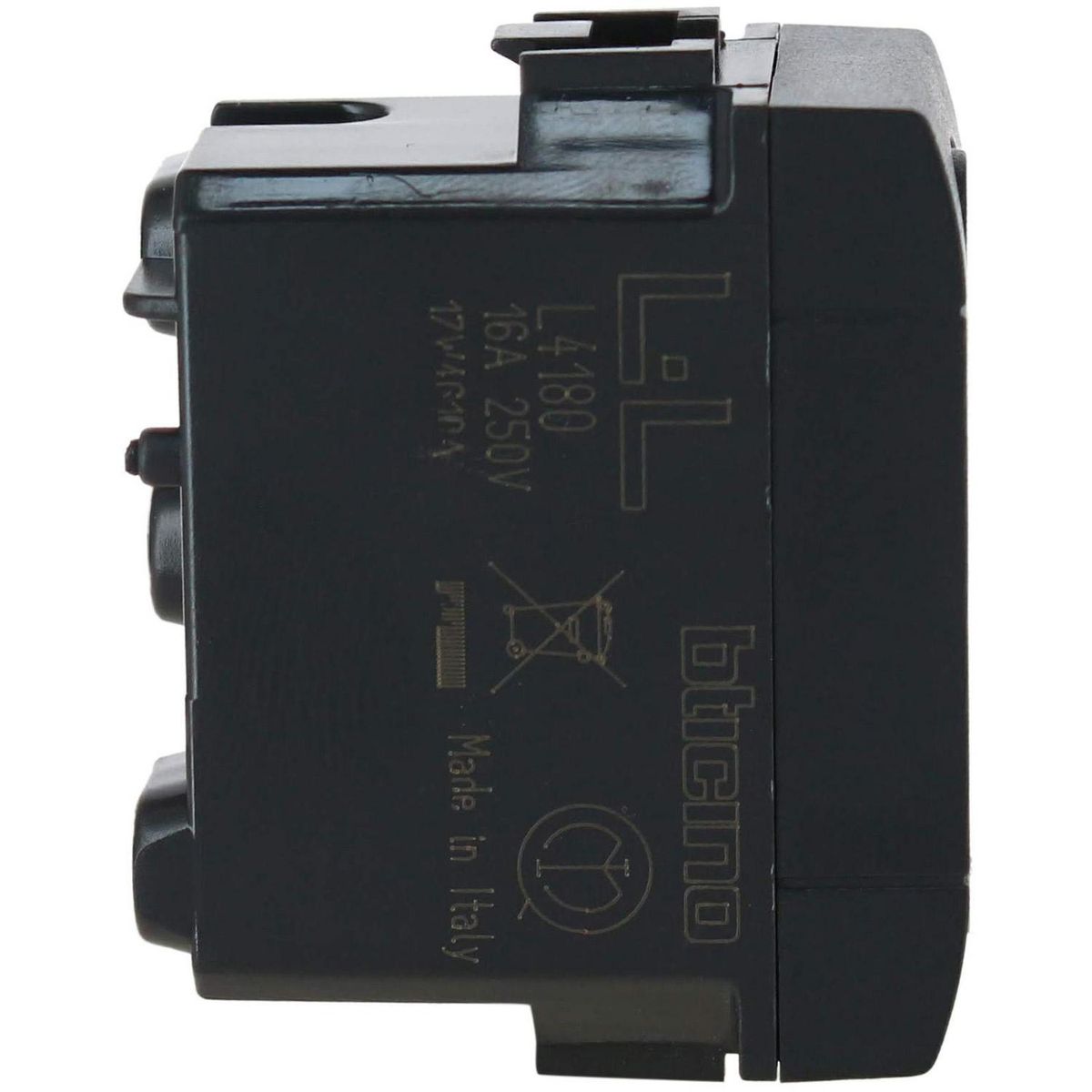 BTICINO - Tomacorriente 2P + T 10/16A Antracita