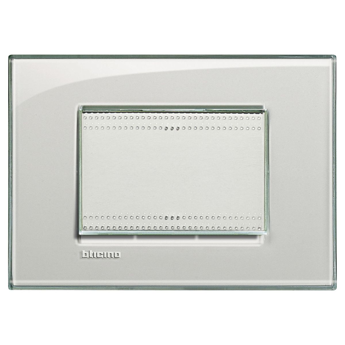 BTICINO - Placa Rectangular 3 Módulos Transparente