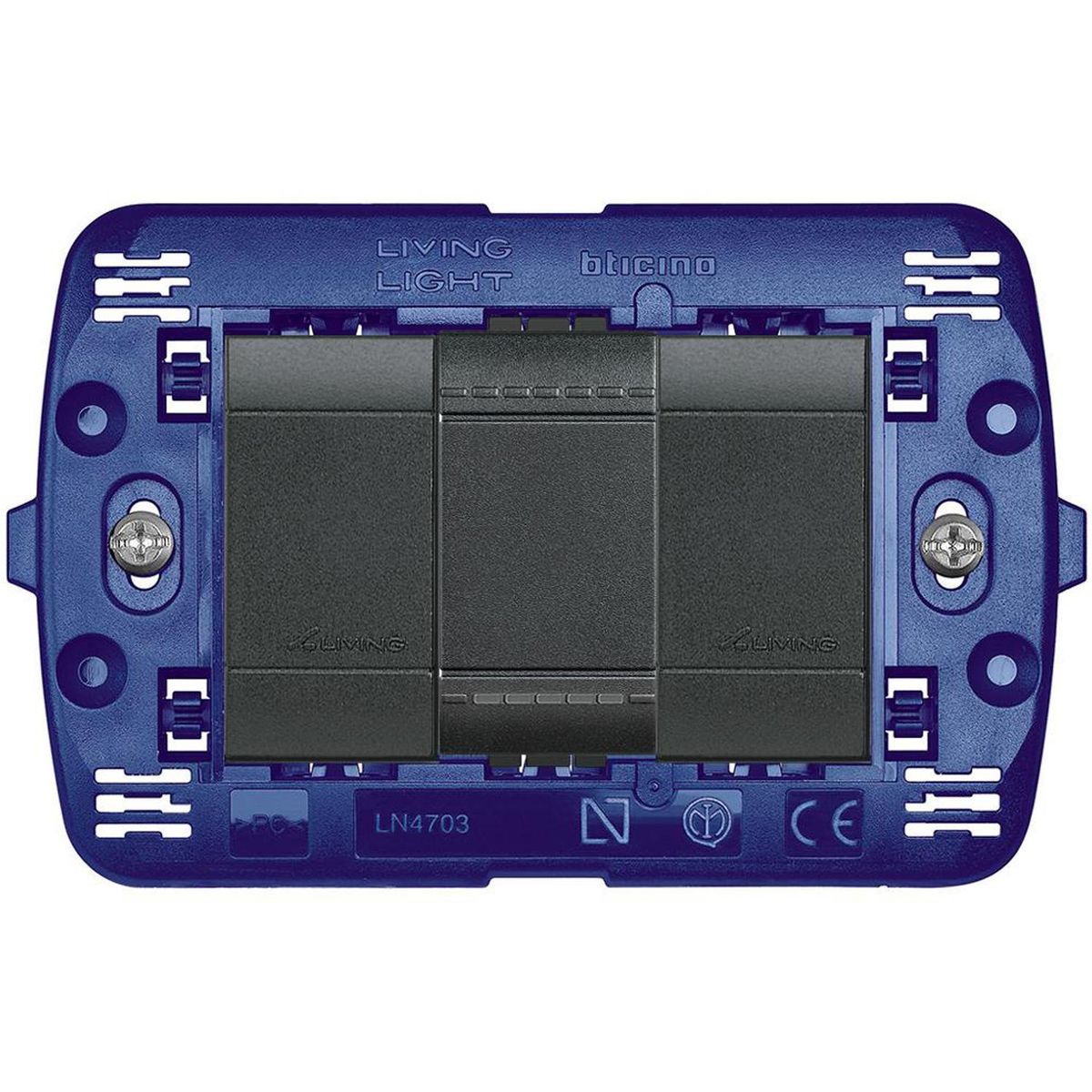 BTICINO - Interruptor 9/24 semi armado 16 A Antracita