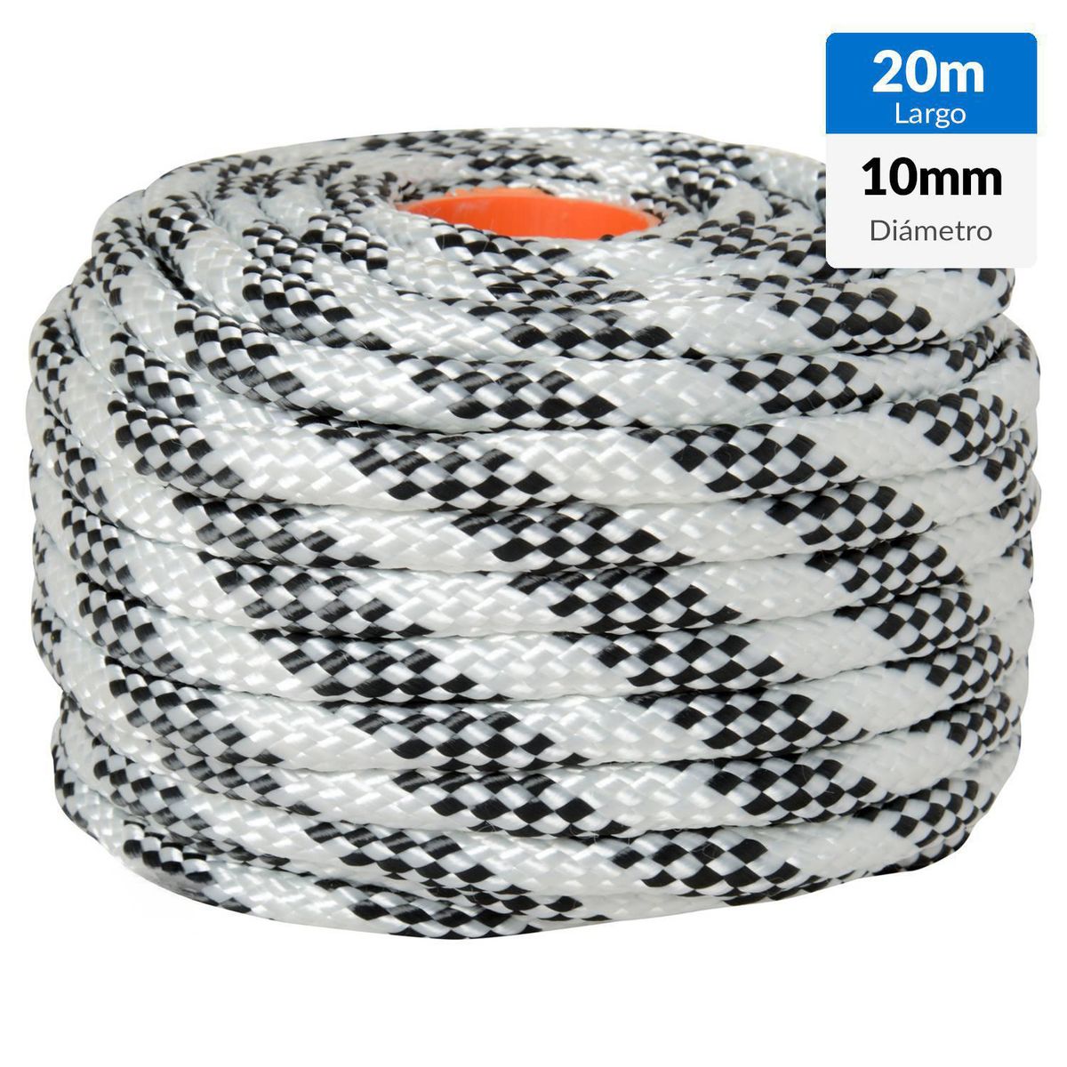 FIXSER - Cuerda Nylon Trenzado 10 mm 20 m Beige