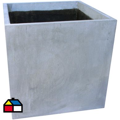Macetero de cemento 40x40x40 cm gris