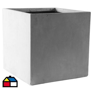 Macetero de cemento 50x50x50 cm gris