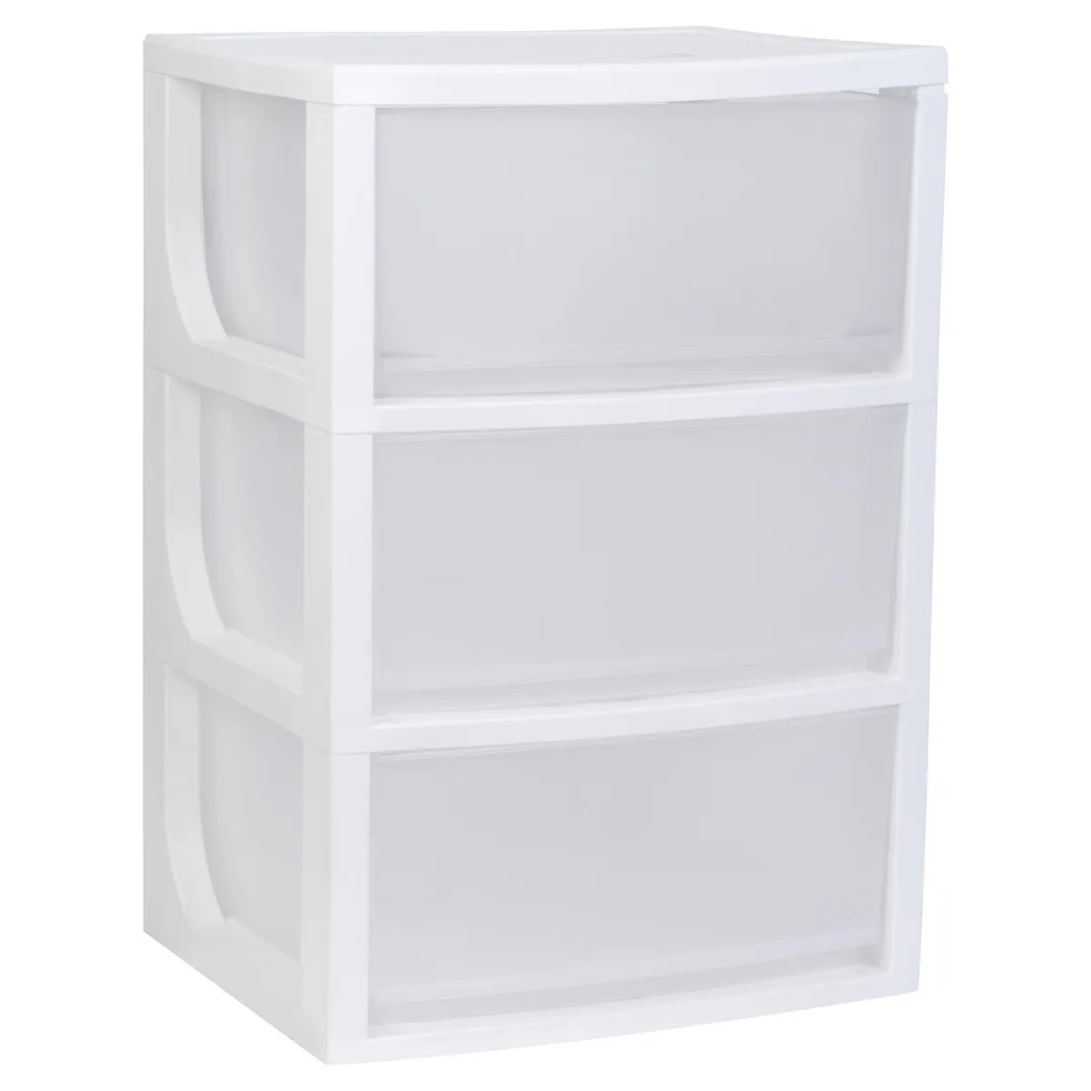 WENCO - Cajonera 39x71x46 cm 127.4 l Blanco/Transparente