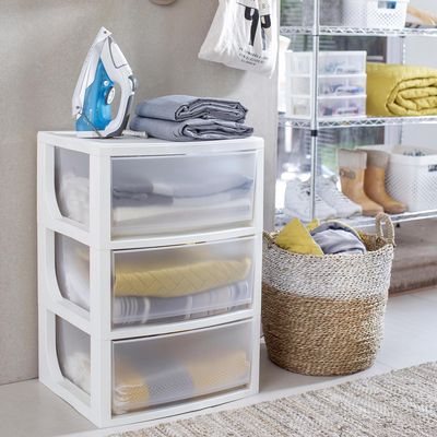 Imagen 2 del producto Cajonera 39x71x46 cm 127.4 l Blanco/Transparente