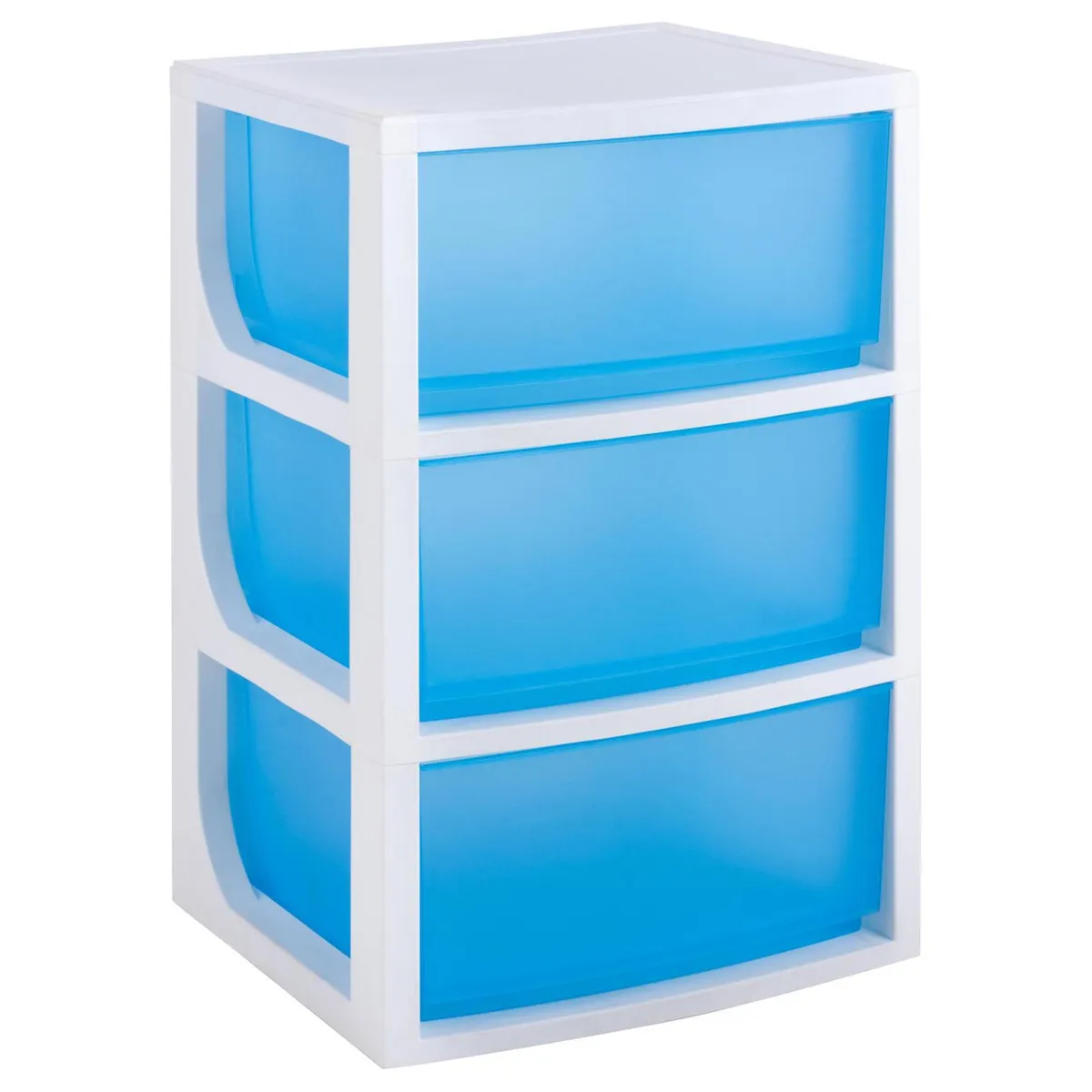 WENCO - Cajonera 50x70x39 cm 136.5 l Blanco/Azul