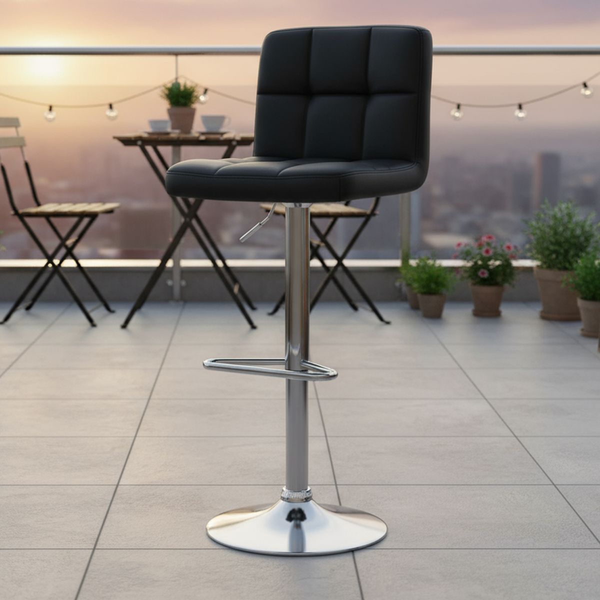 JUST HOME COLLECTION - Piso Bar Granada Negro 113x45x48 cm