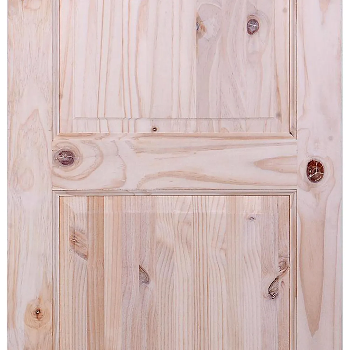 HOLZTEK - Puerta Pino con nudo 2 paneles