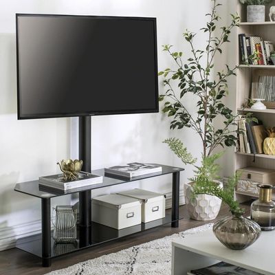 Imagen 2 del producto Rack de TV 130x120x40 cm negro