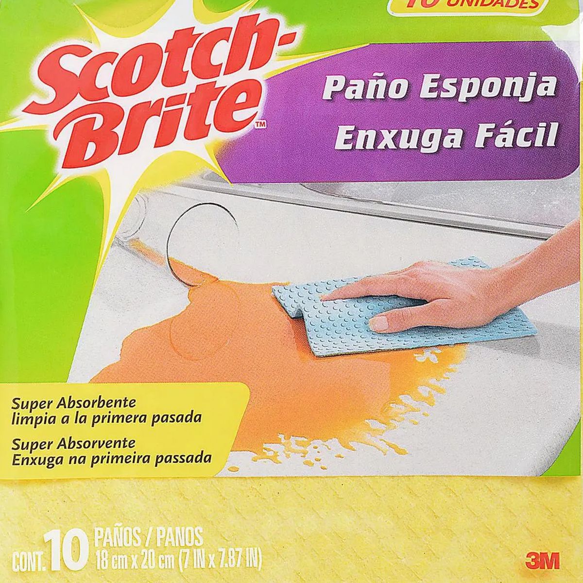 SCOTCH BRITE - Set de Paños Absorbentes Scotch Brite 20x18 cm 10 Unidades