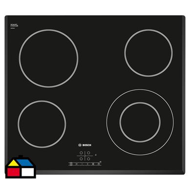 Encimera elctrica 4 quemadores negro