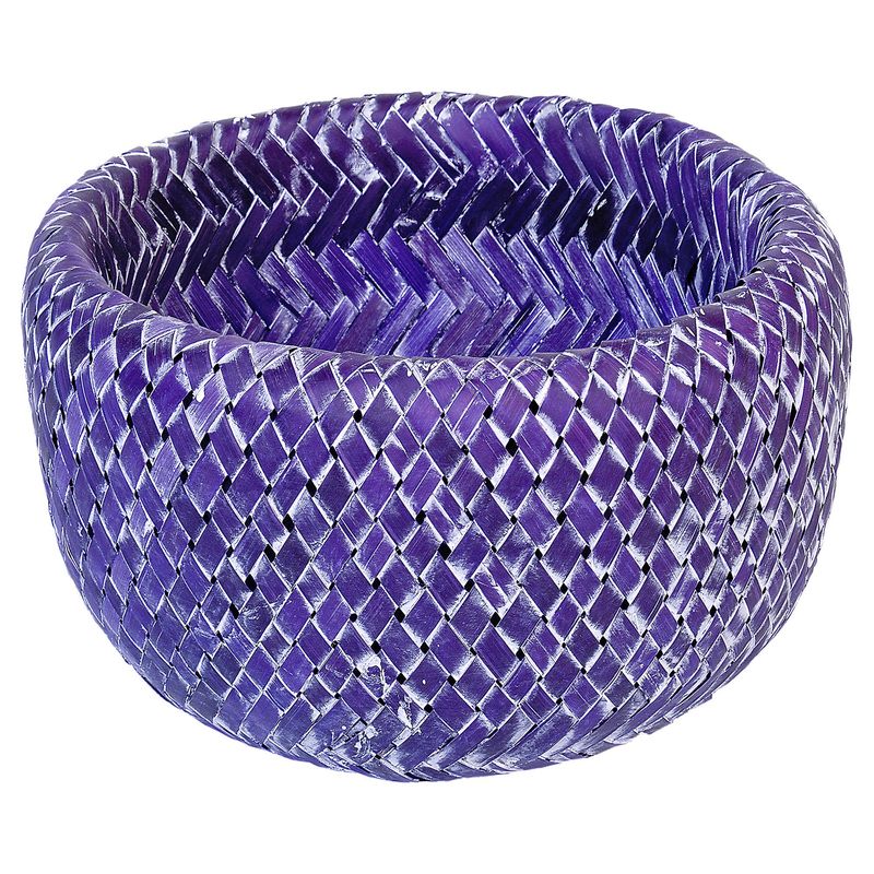 DECO EXPRESS - Cesto Bambú Morado 20 cm