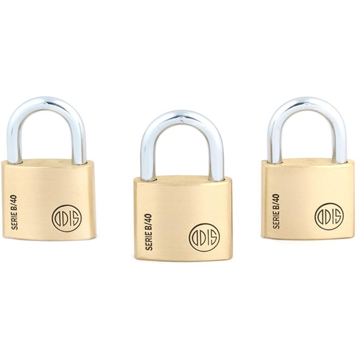 ODIS - Set de candados B40 con llaves iguales 40 mm 3 unidades