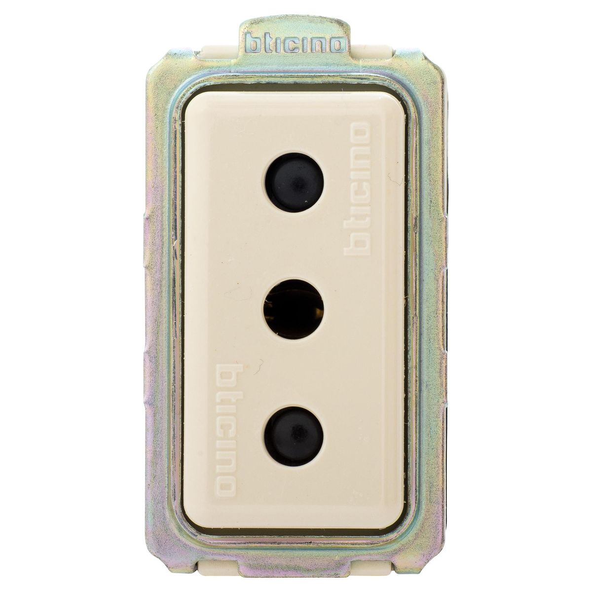 BTICINO - Módulo tomacorriente 2p+t 1-10-16A Beige