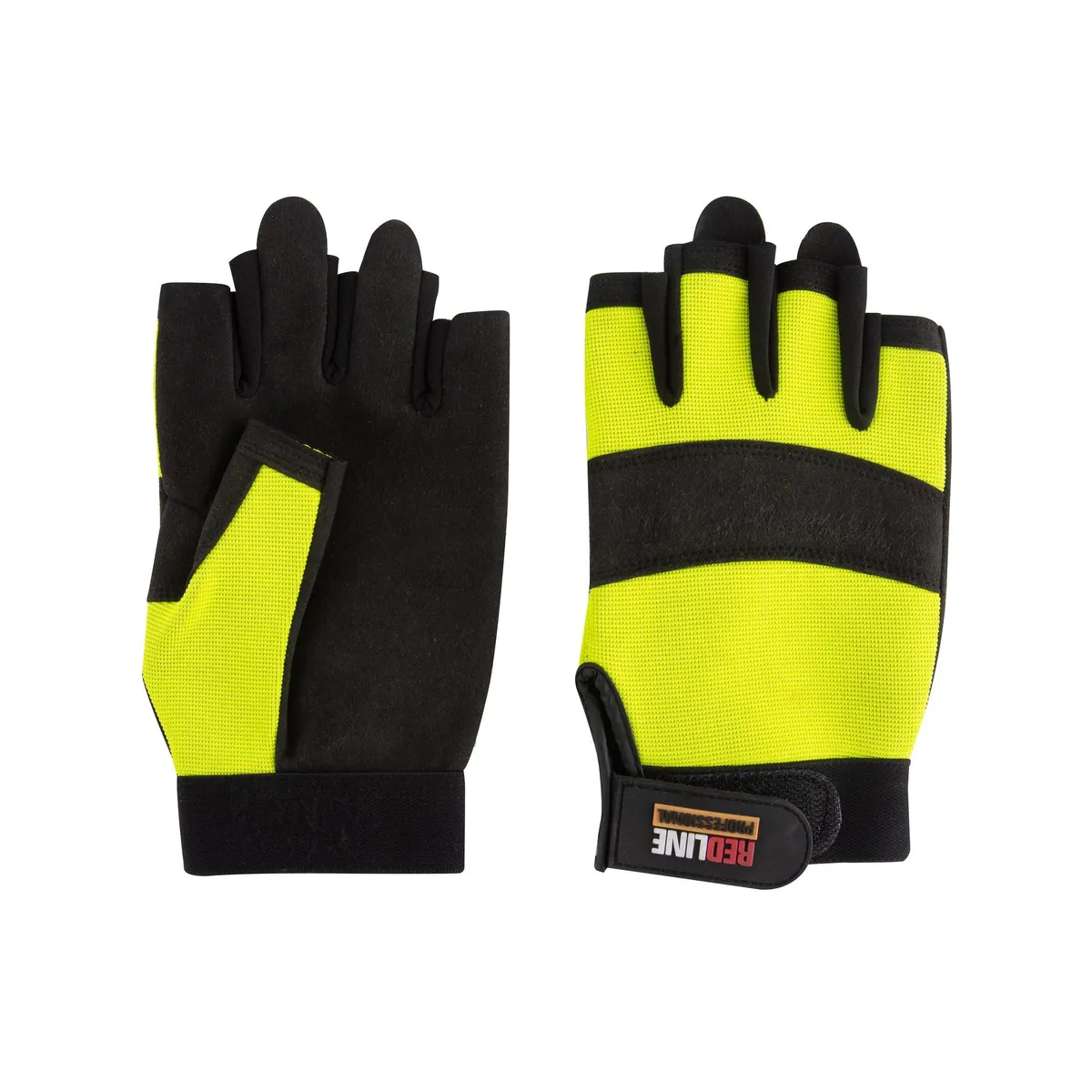 REDLINE - Guante Sin Dedos Supervisor Executive Reflectivo Talla única Amarillo/Negro