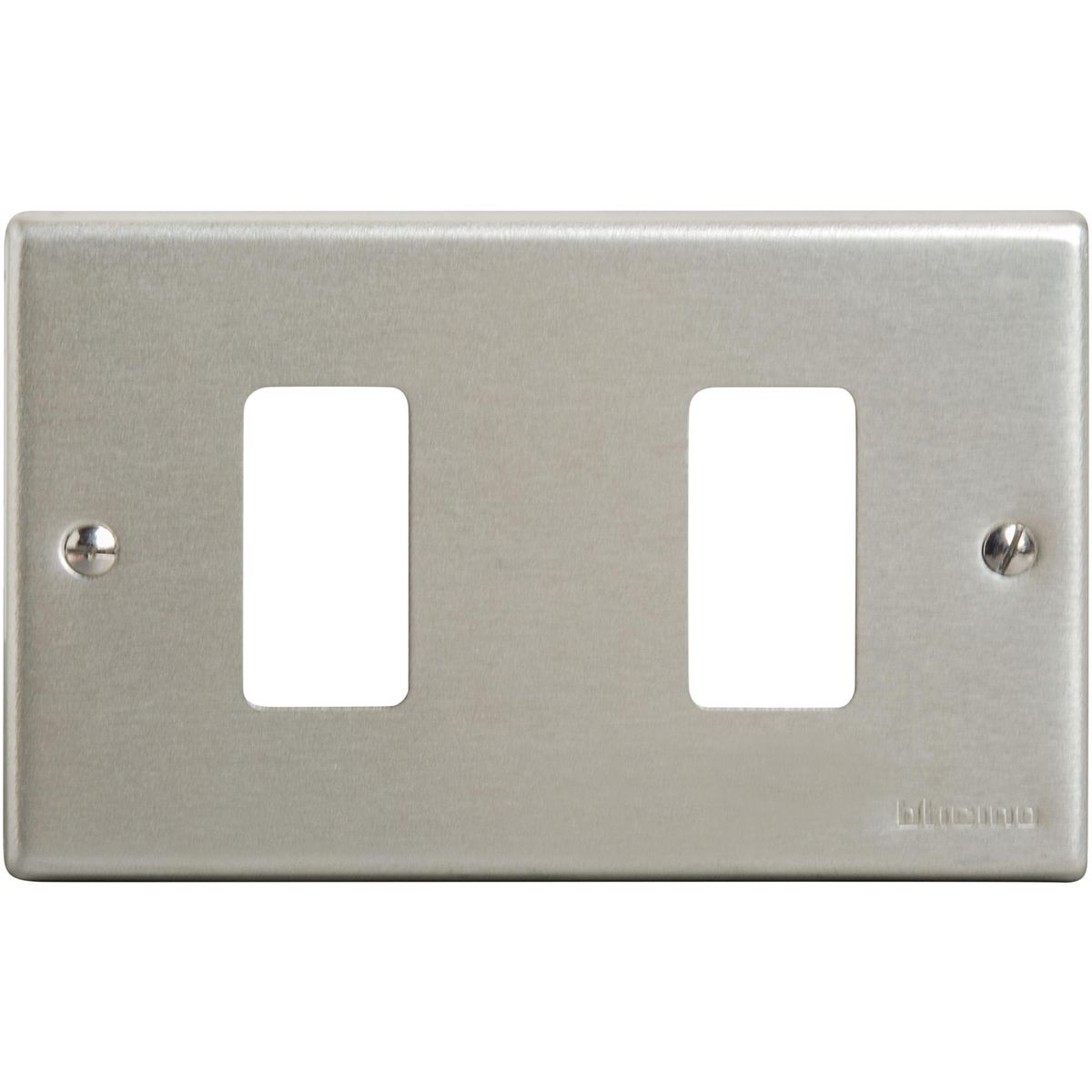 BTICINO - Placa 2 Módulos Aluminio Oxidal