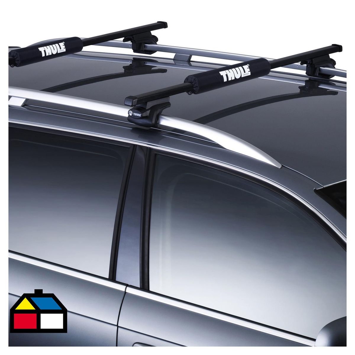THULE - Set De Pads Para Barra De Techo 15X42X7 Cm 2 Unidades Negro