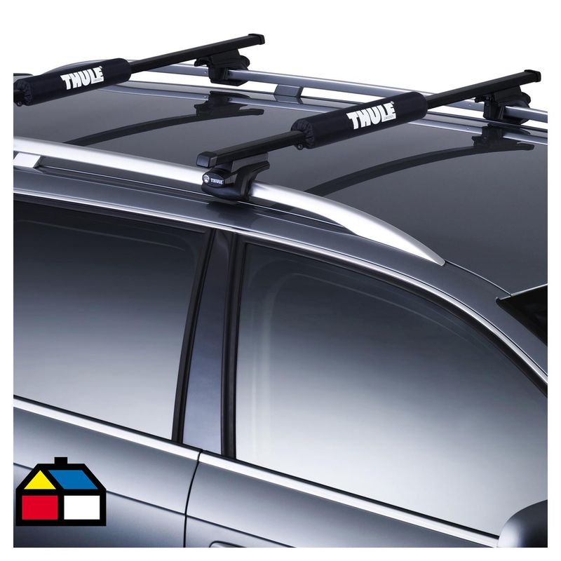 THULE - Set de pads para barra de techo 15x42x7 cm 2 unidades negro