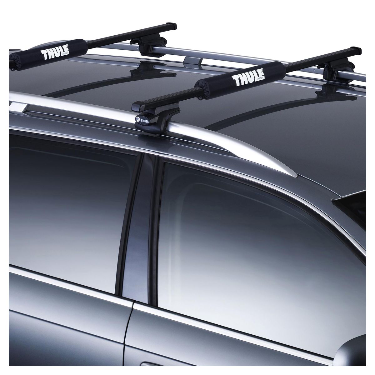 THULE - Set De Pads Para Barra De Techo 15X42X7 Cm 2 Unidades Negro