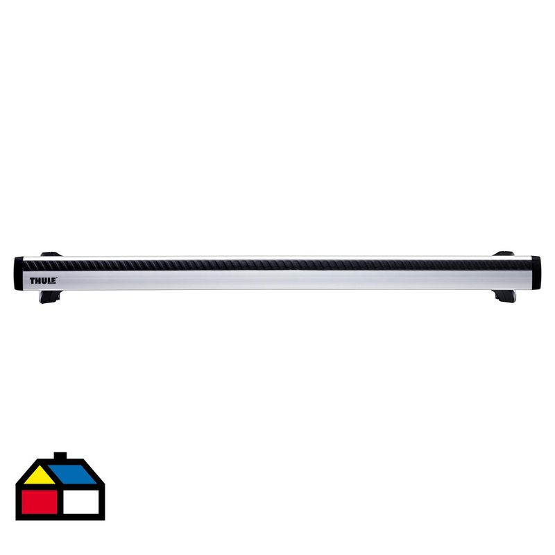 THULE - Barra de techo 10x136x9 cm aluminio plateado