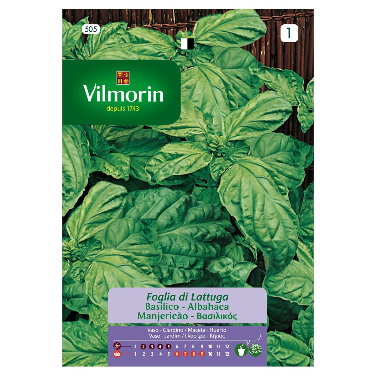 VILMORIN - Mix Semillas Aromáticas Albahaca y Lechuga Sachet 5 gr Sachet