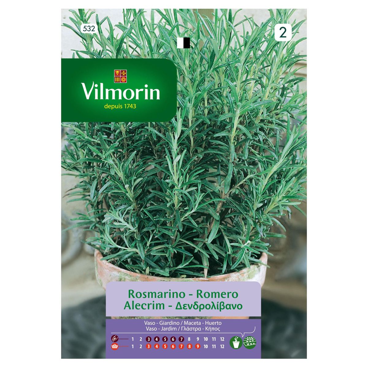 VILMORIN - Semilla Romero Sachet 0.3 gr Sachet