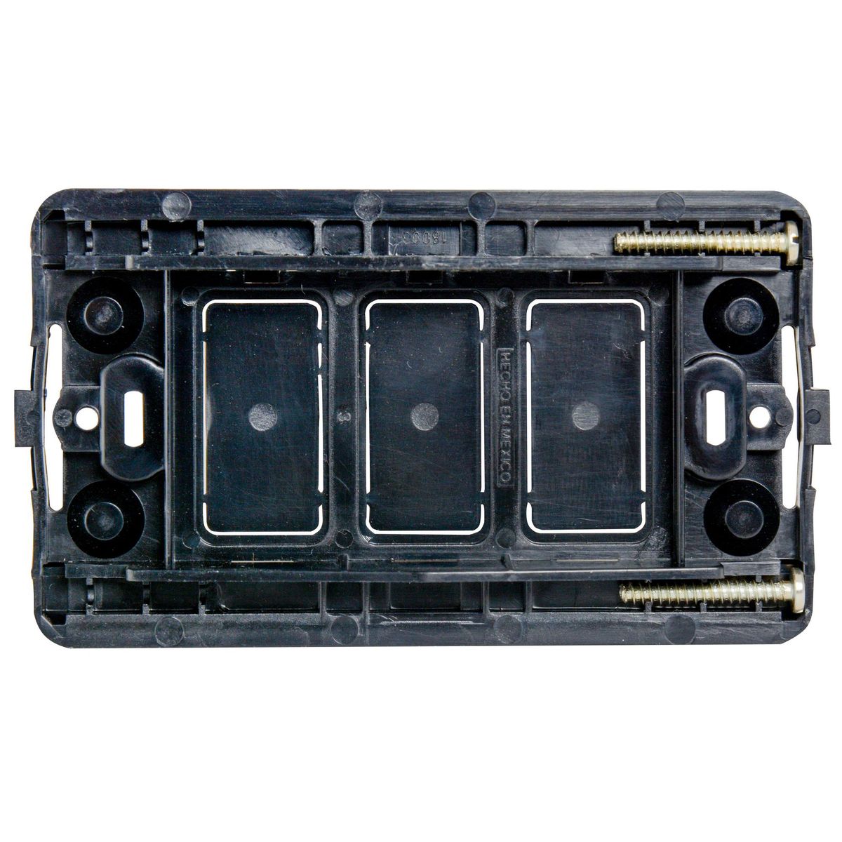 BTICINO - Soporte para 3 Módulos Negro