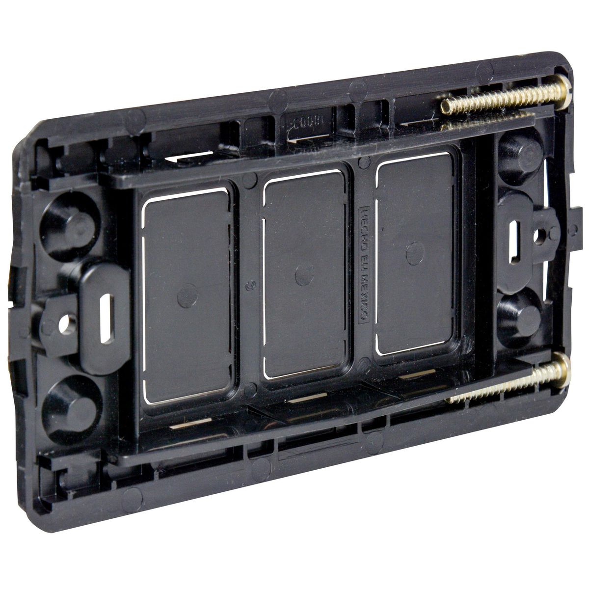 BTICINO - Soporte para 3 Módulos Negro