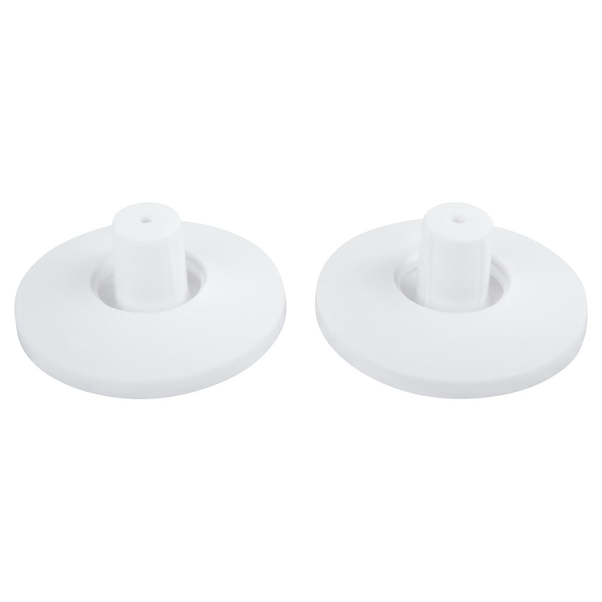 INDEGAL - Soporte para barra 2 piezas plástico blanco