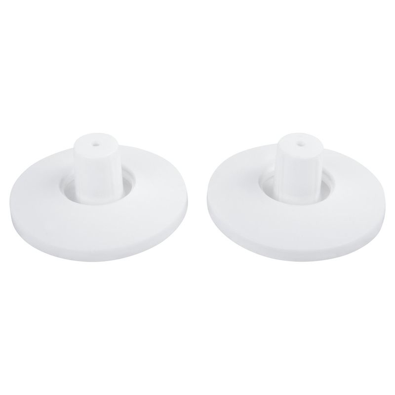 INDEGAL - Soporte para barra 2 piezas plástico blanco