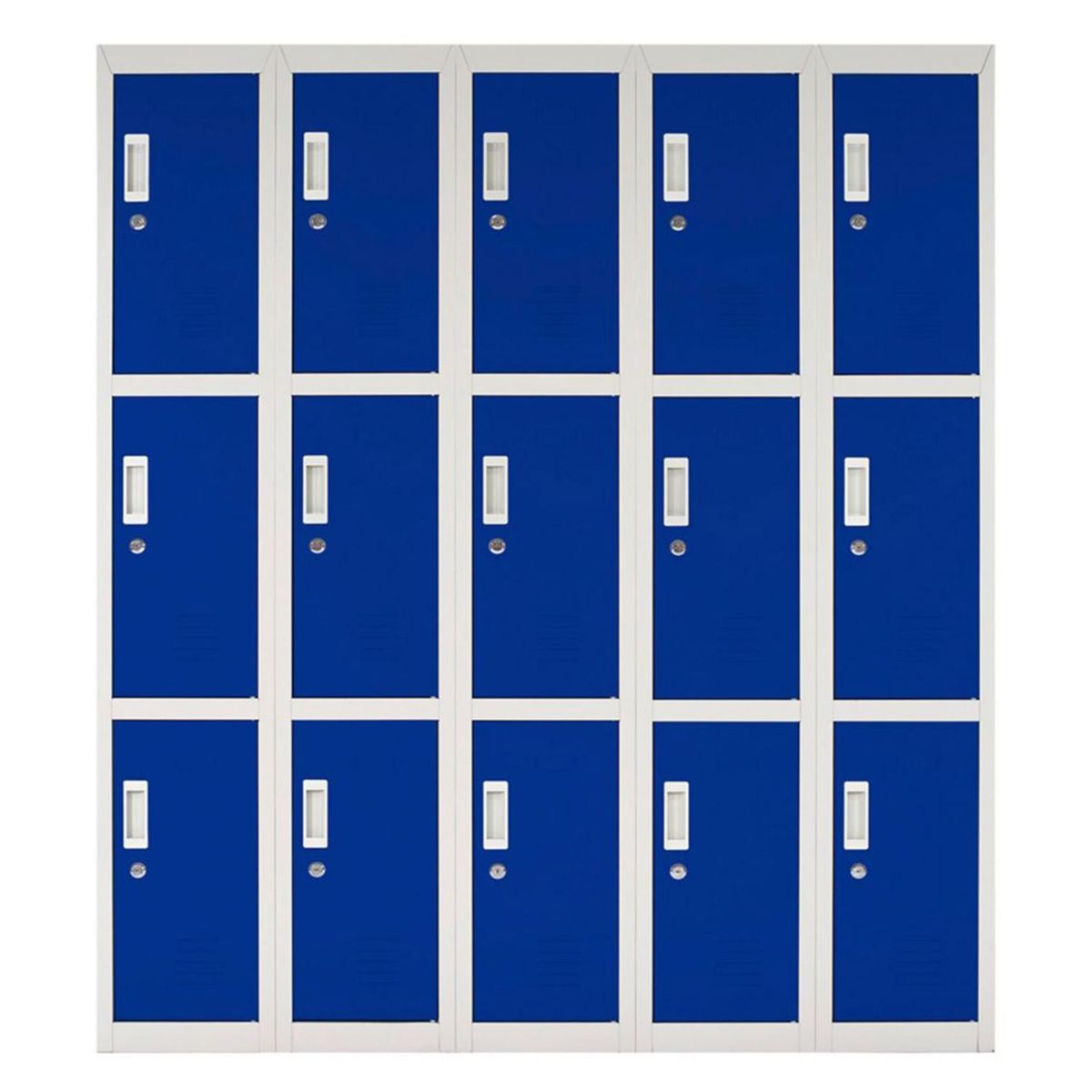 MALETEK - Locker de Oficina con Llave 15 Puerta(s) 15 Repisa(s) 50xx140 cm Azul