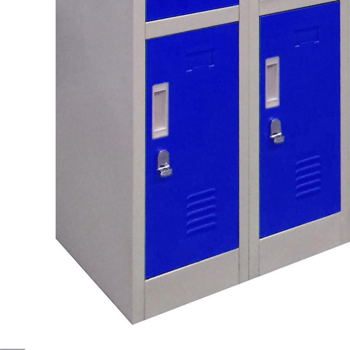 MALETEK - Locker de Oficina con Portacandado 15 Puerta(s) 15 Repisa(s) 50xx140 cm Azul/Gris
